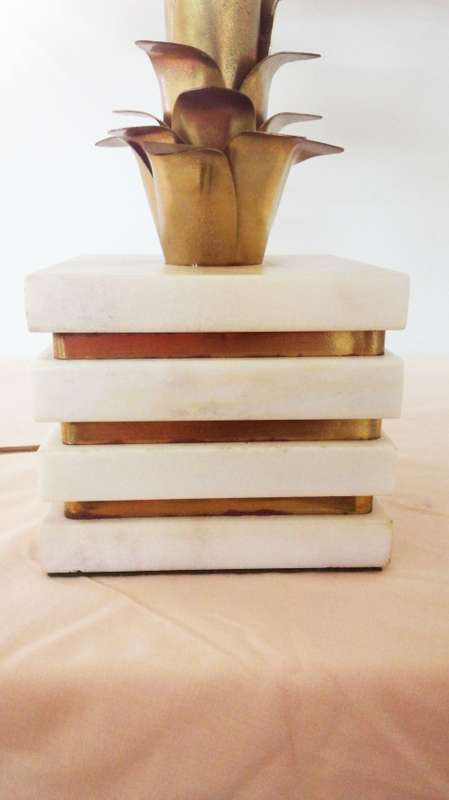 Vintage Marble and brass lamp